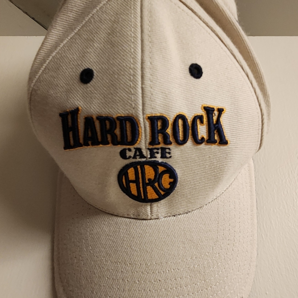 Hard Rock Cafe Cream/Logo In Gold N Blue